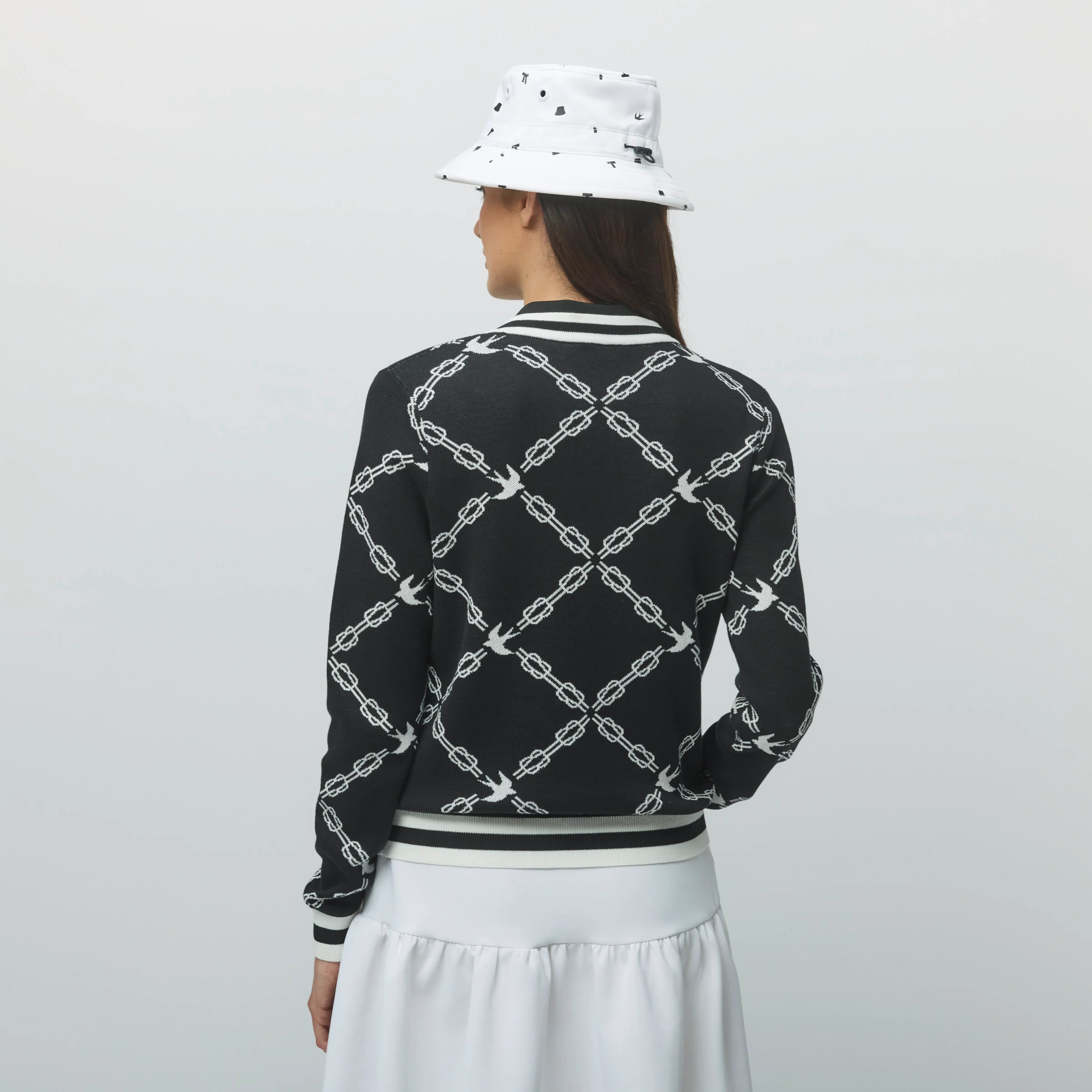 Birdie Links V-Neck Jacquard Sweater - Image 3