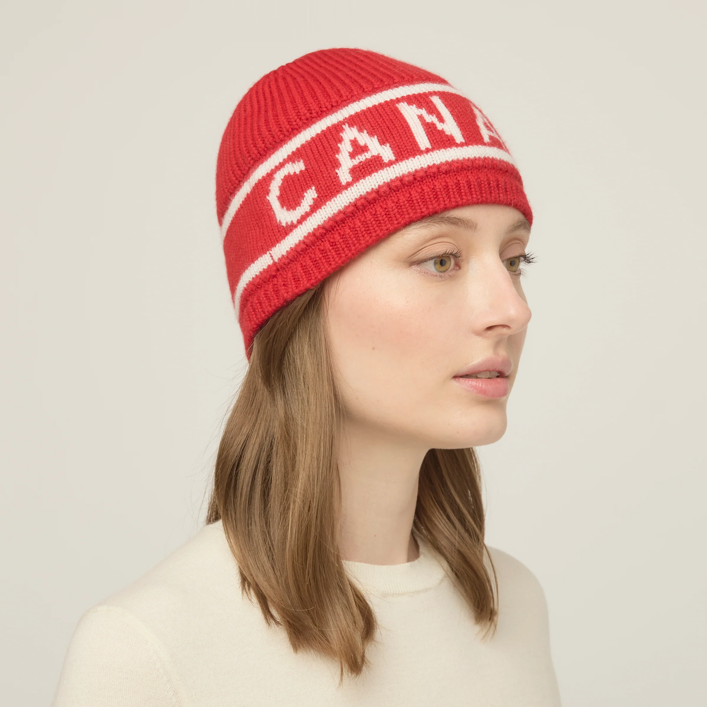 Canada Stripe Logo Jacquard Beanie - Image 4