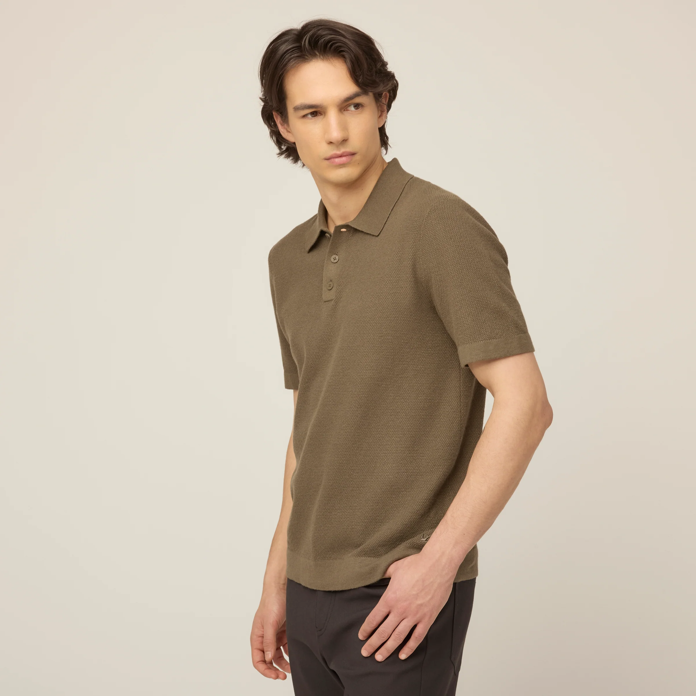 Cotton Linen Polo Sweater - Image 10