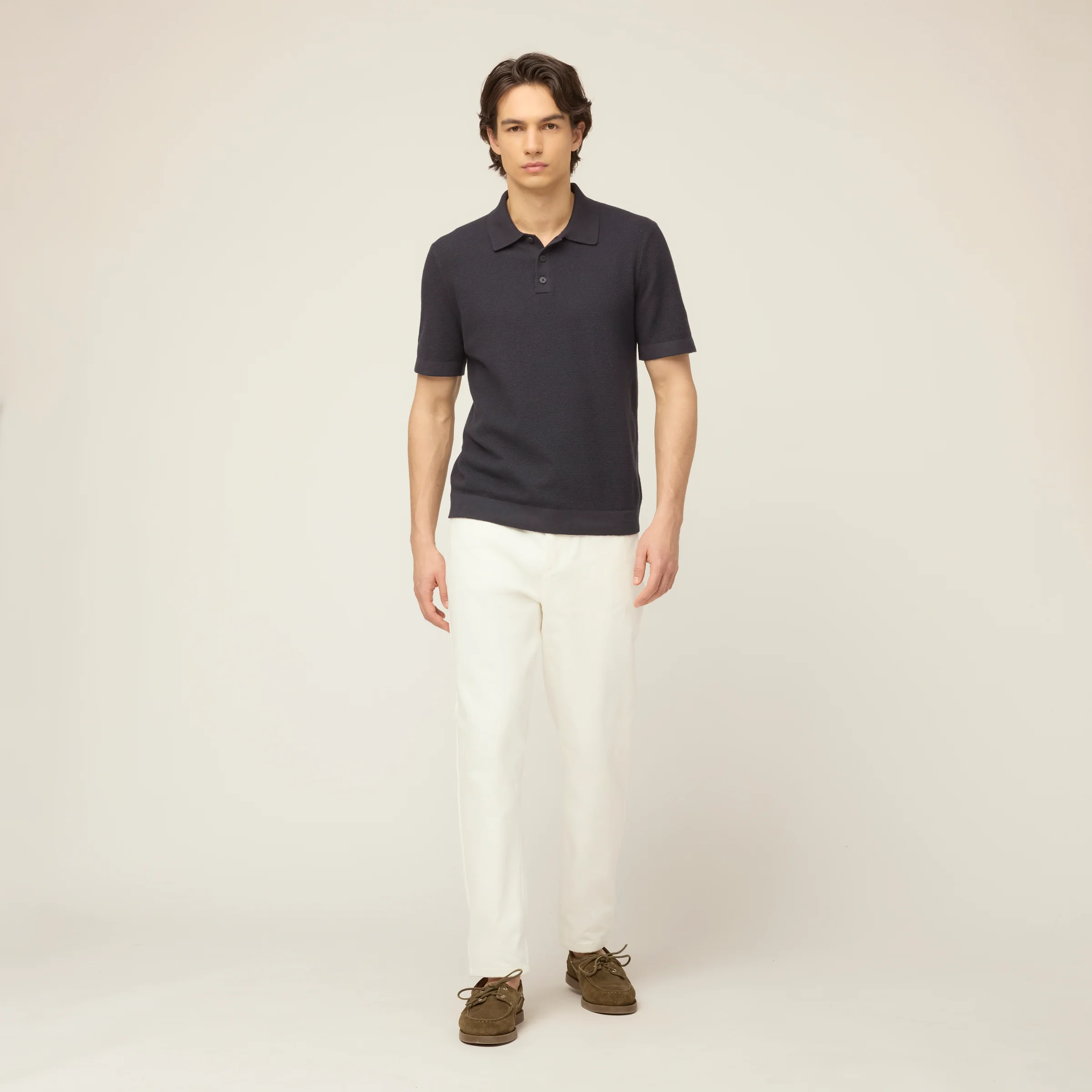Cotton Linen Polo Sweater - Image 7