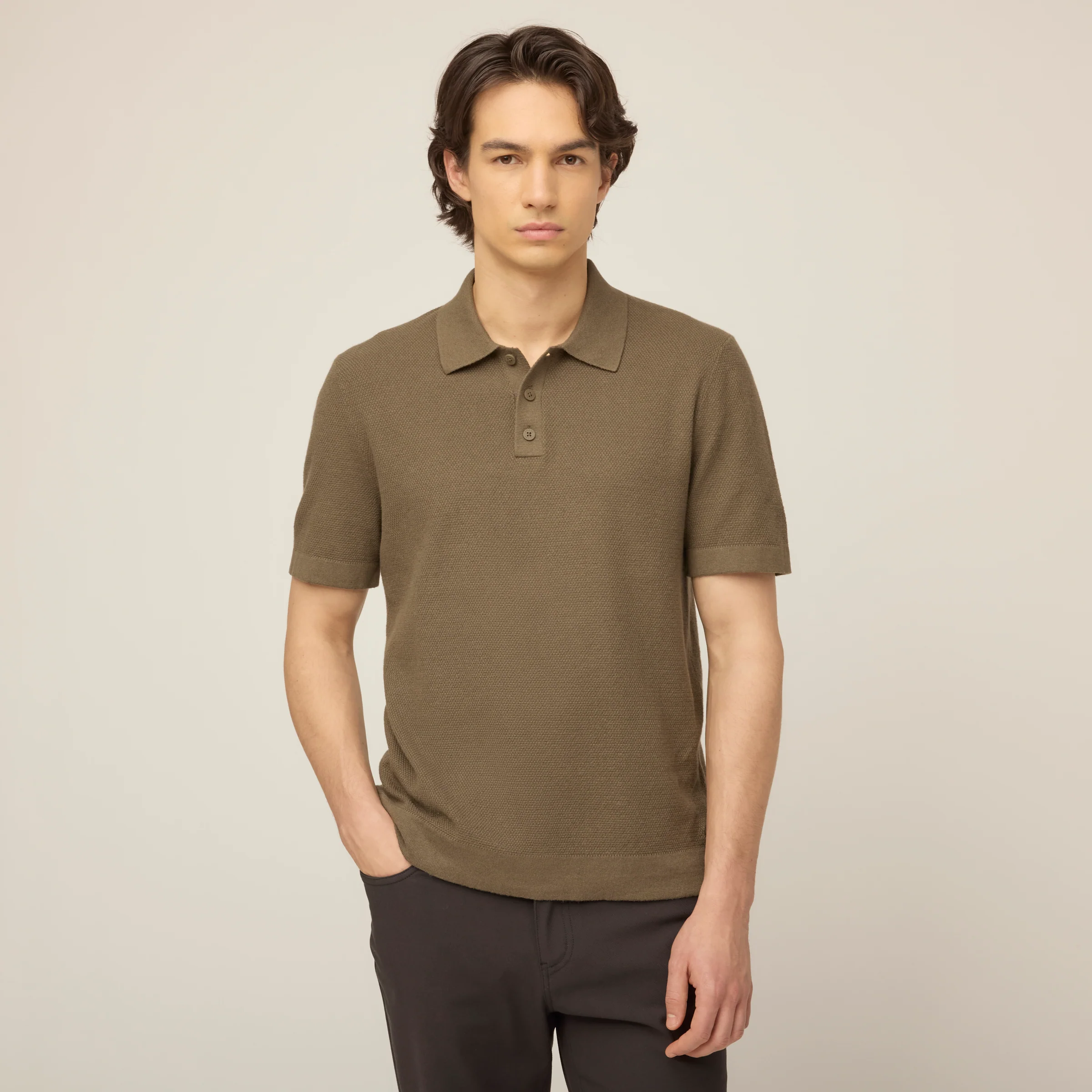 Cotton Linen Polo Sweater - Image 8