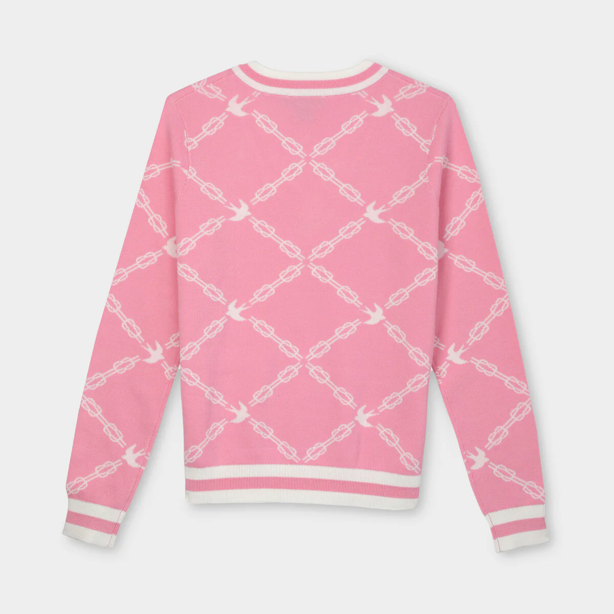 Jacquard V-Neck Sweater - Image 3