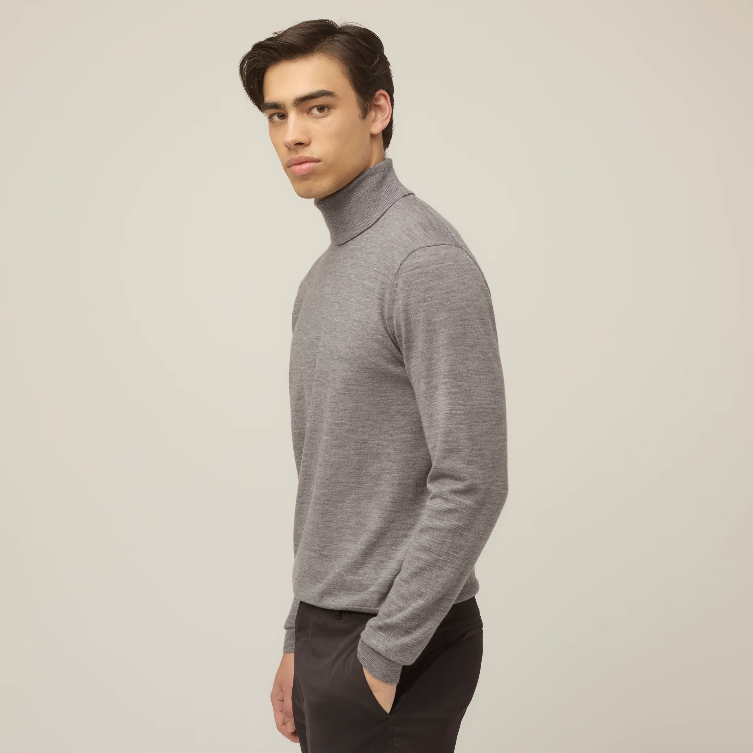 Stretch Merino Turtleneck - Image 15