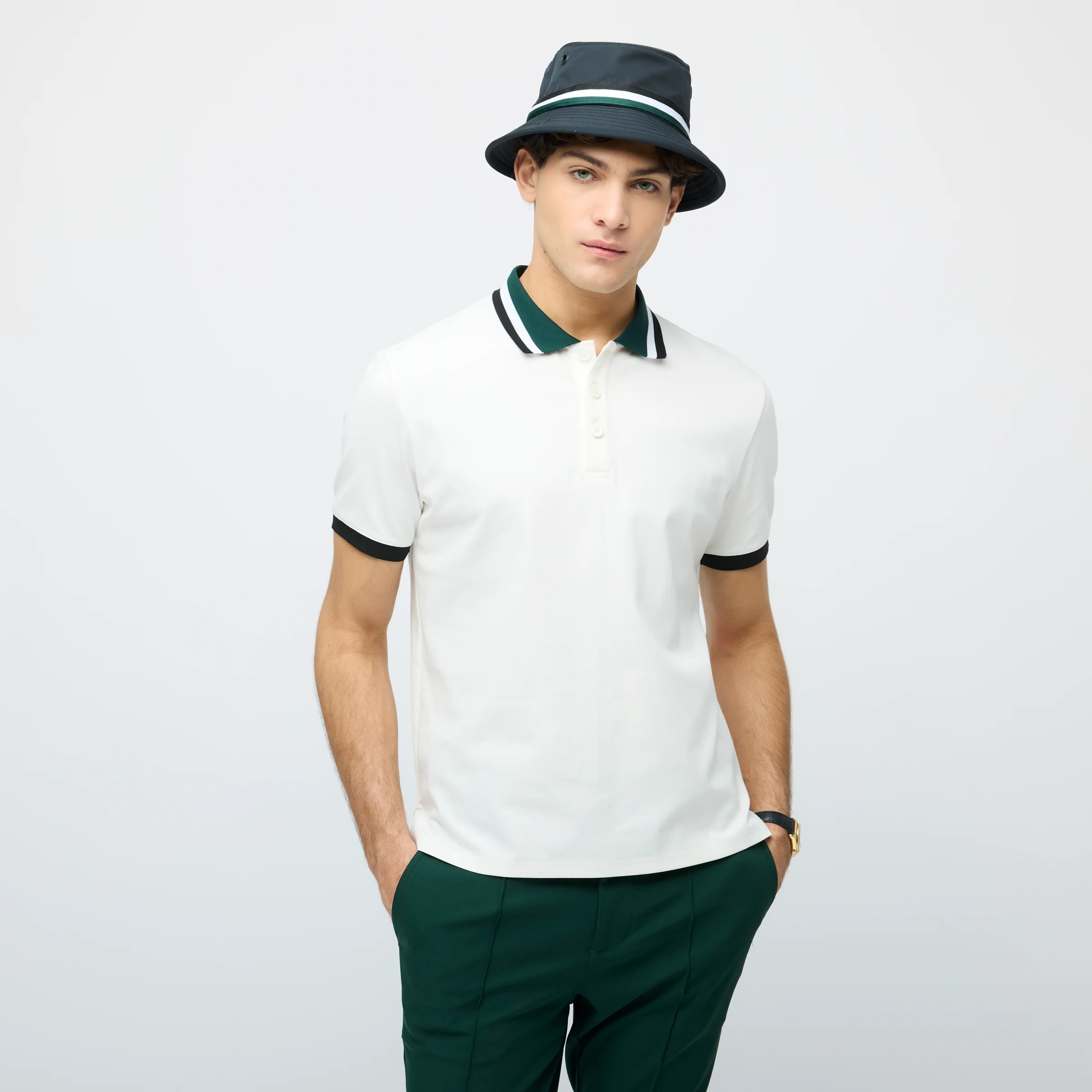 Supima Pique Stripe Polo - Image 3