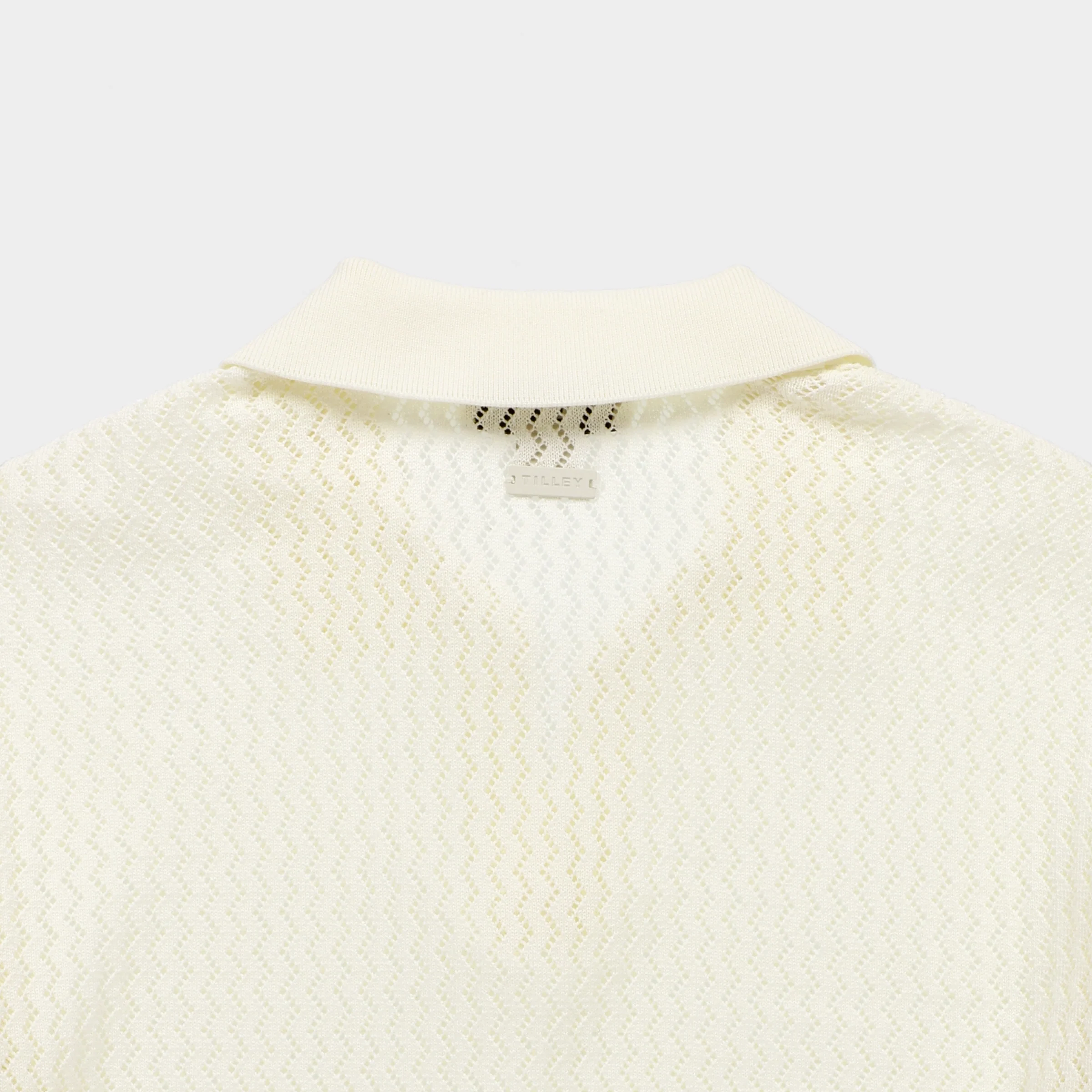 Open Knit Short Sleeve Polo - Image 8