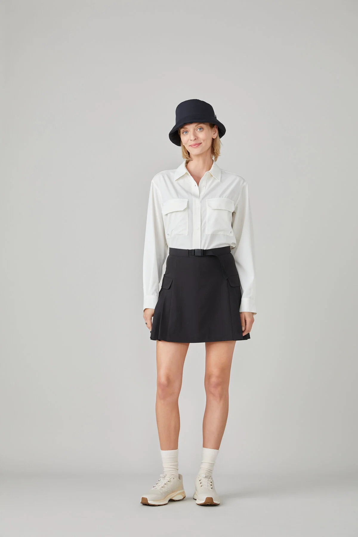 Pleated Cargo Skort - Image 3
