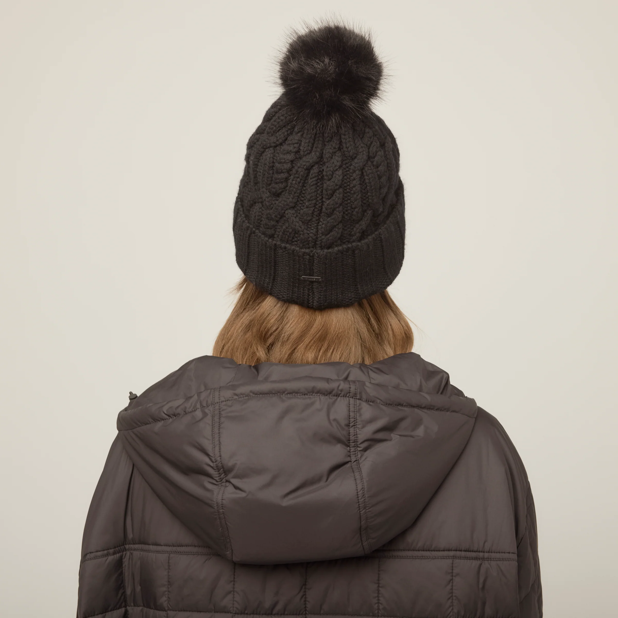 Pom Pom Cable Beanie - Image 30