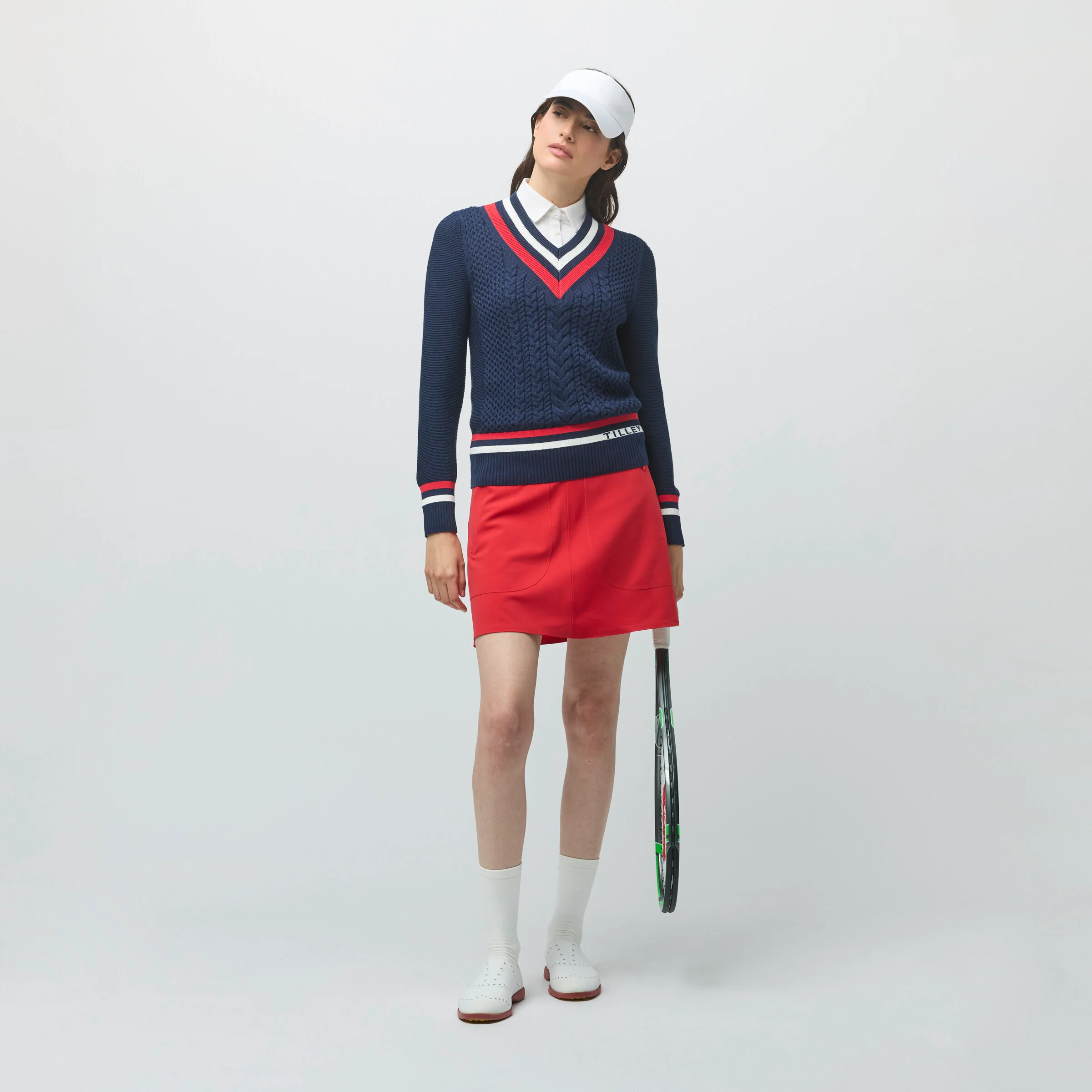 Preppy Deep V Sweater - Image 10
