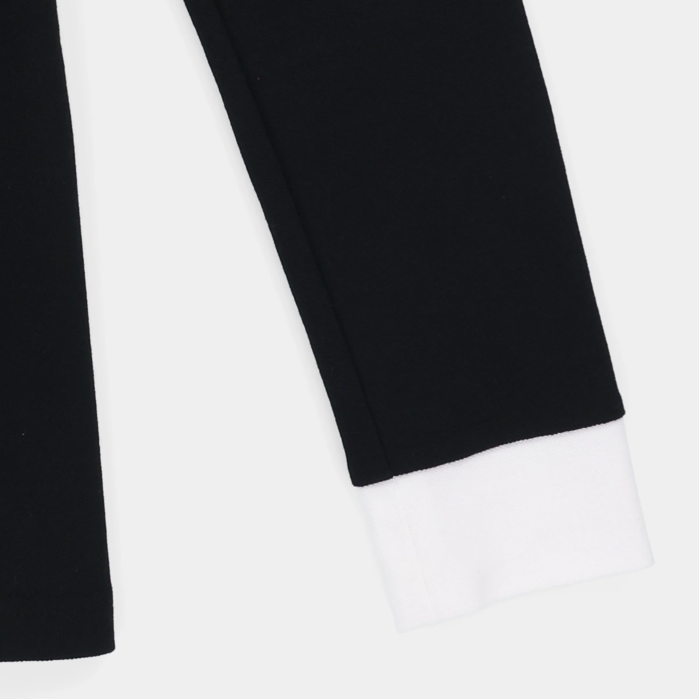 Preppy Pique Long Sleeve Stripe Placket Polo - Image 5