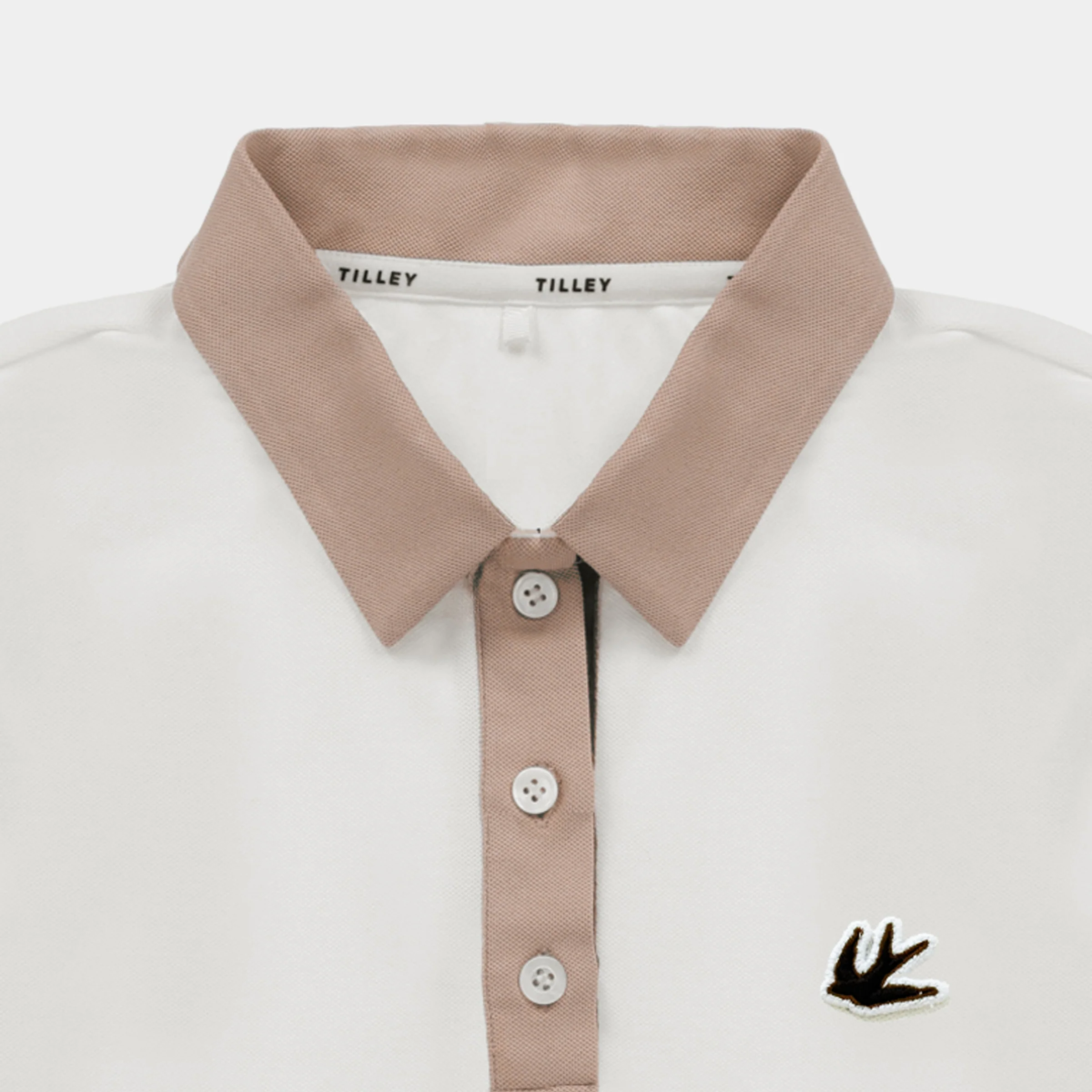 Preppy Pique Long Sleeve Stripe Placket Polo - Image 2