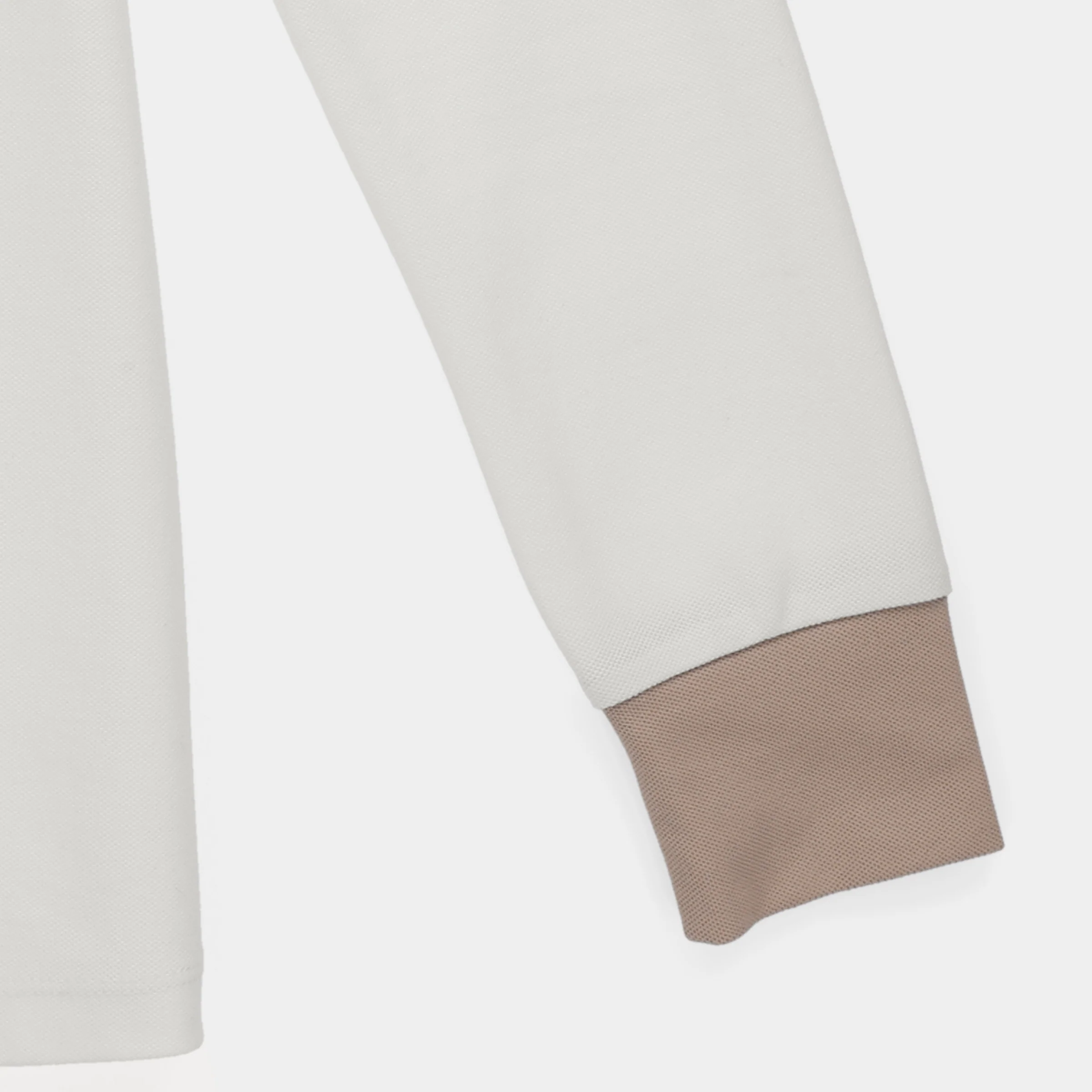 Preppy Pique Long Sleeve Stripe Placket Polo - Image 5