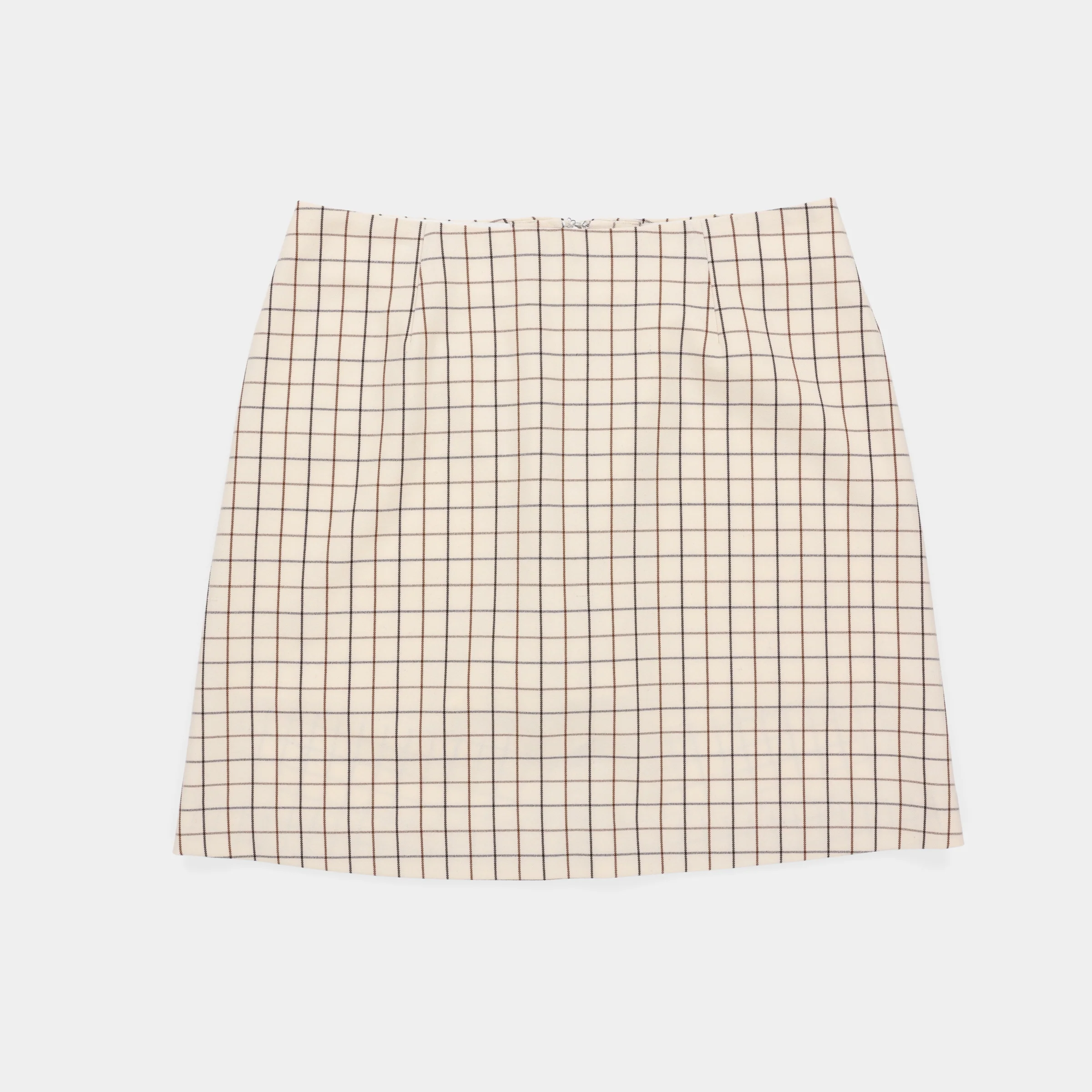 Retro Check A Line Skirt