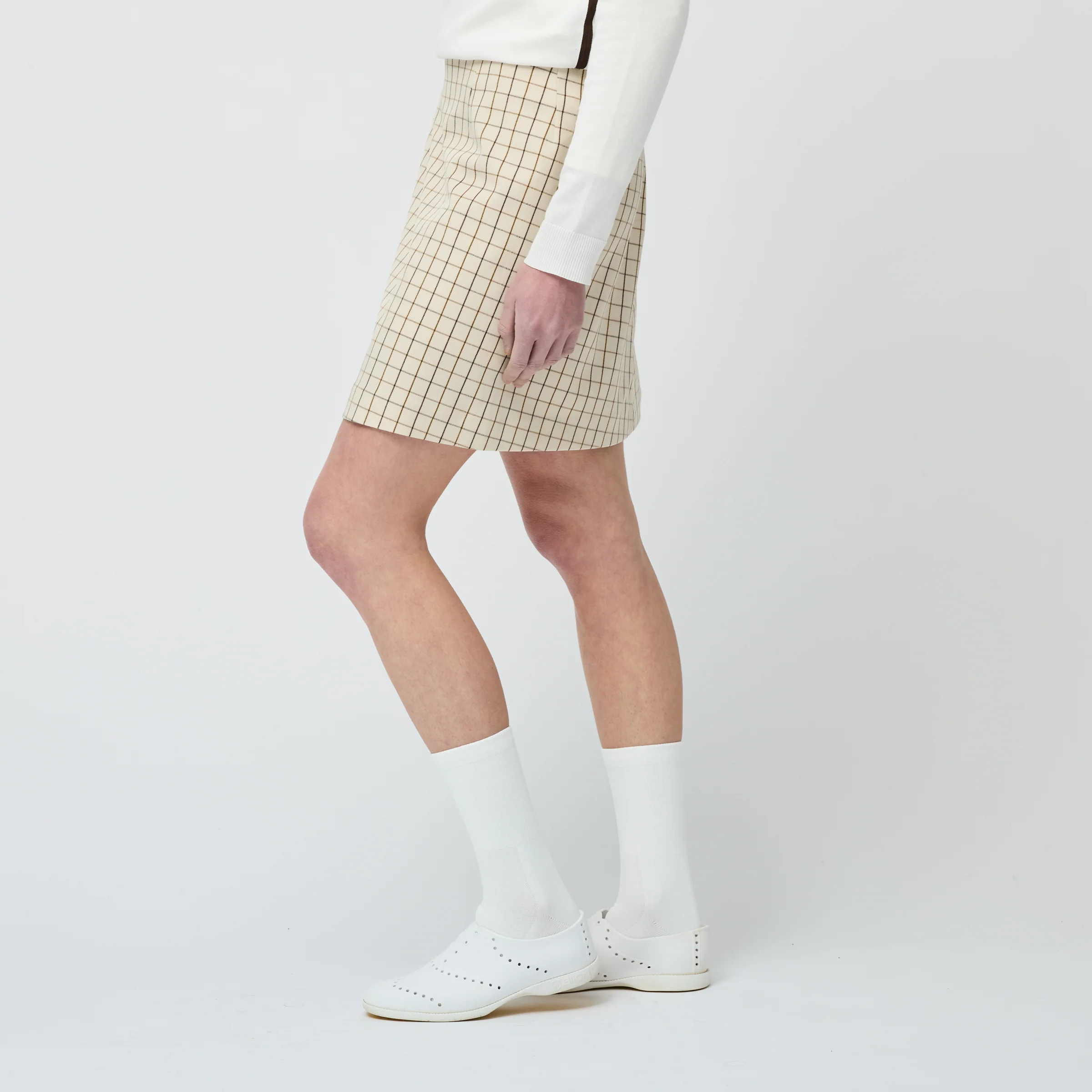 Retro Check A Line Skirt - Image 3