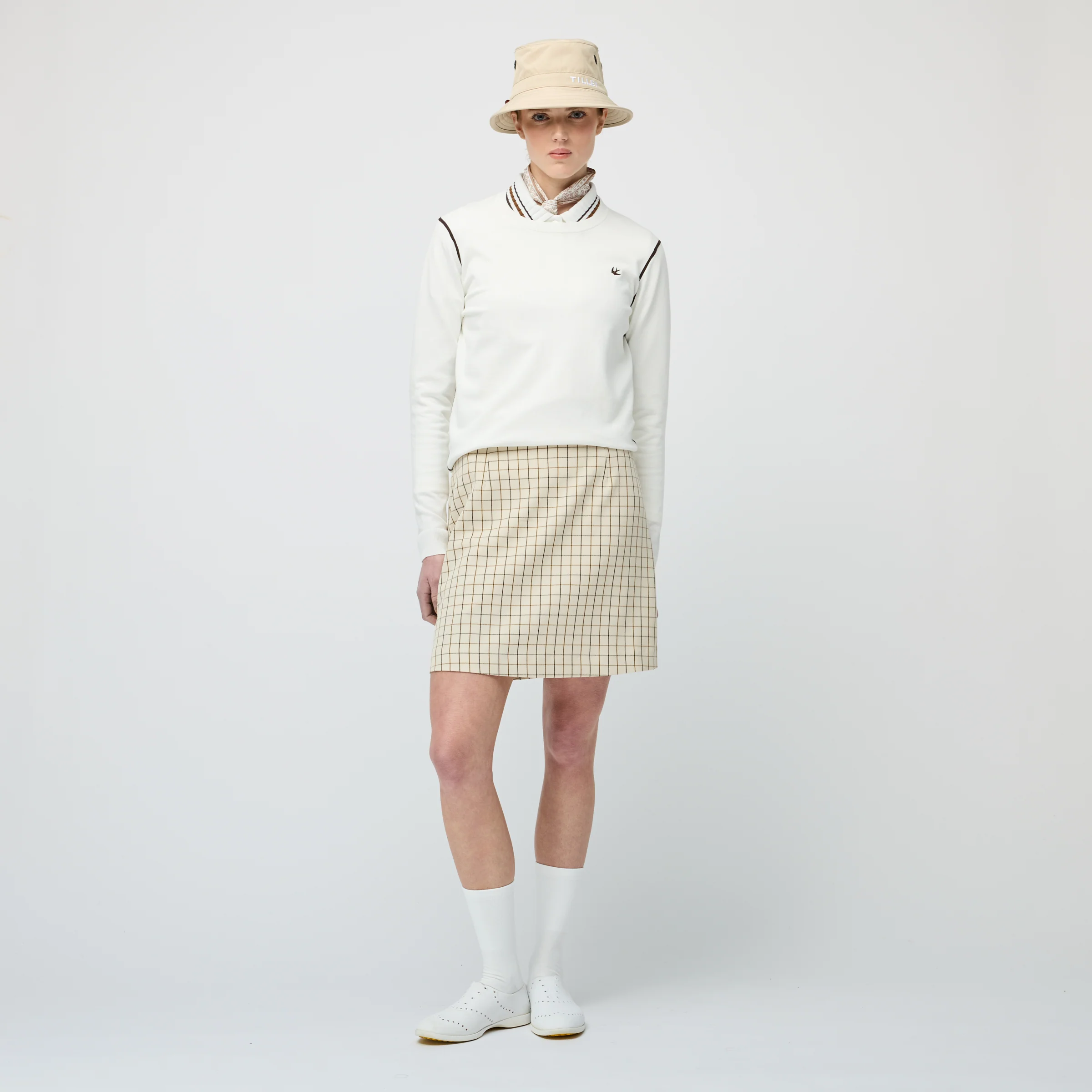 Retro Check A Line Skirt - Image 6