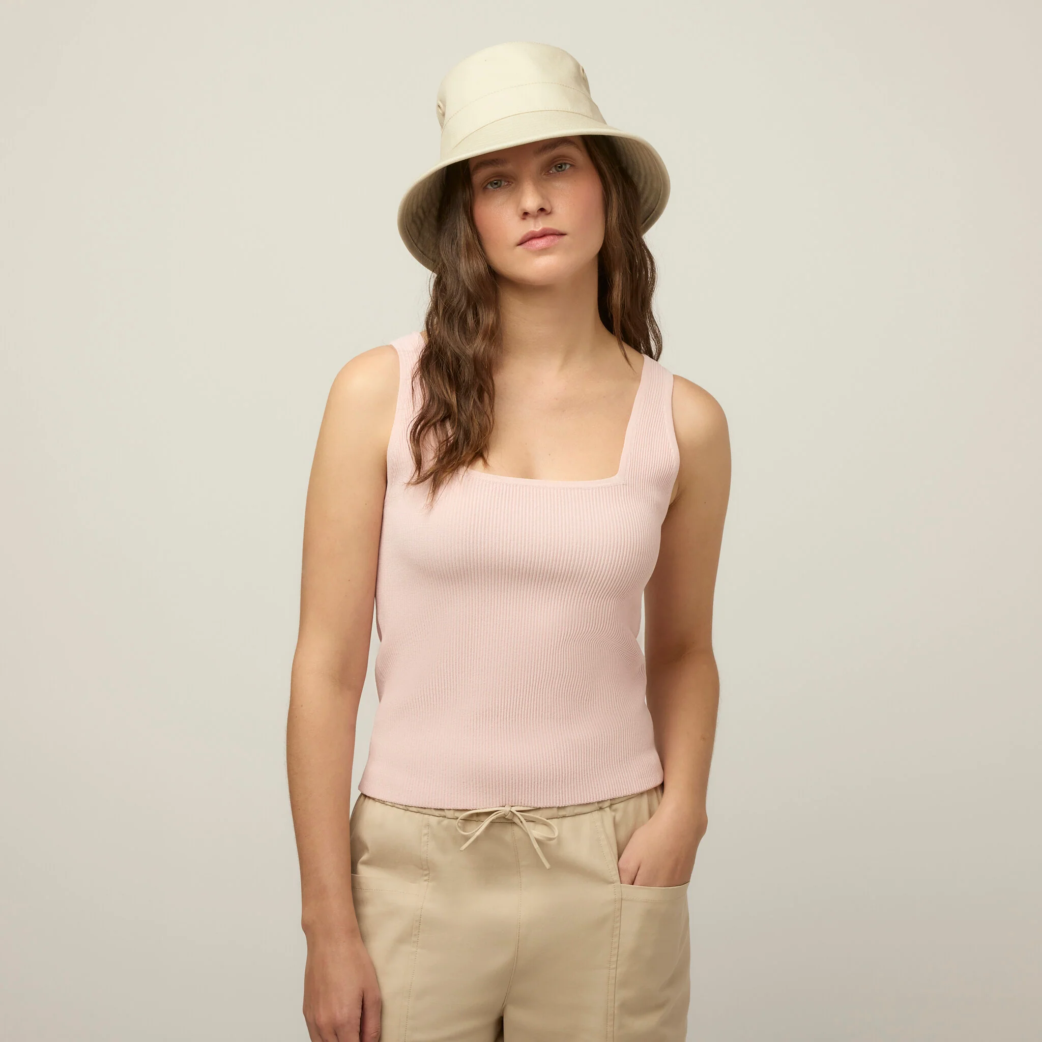 Square Neck Rib Shell