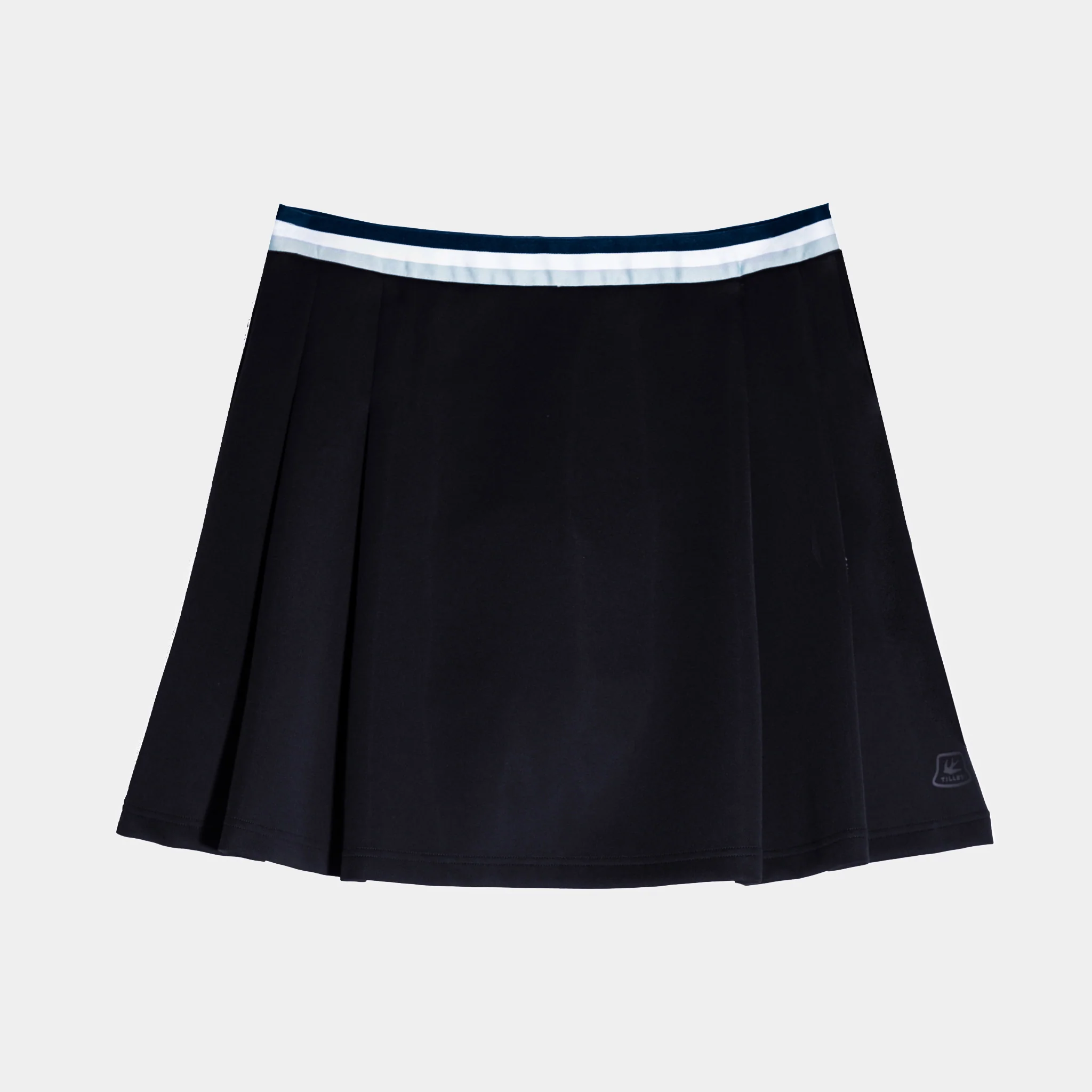Striped Airloft Pleated Skirt