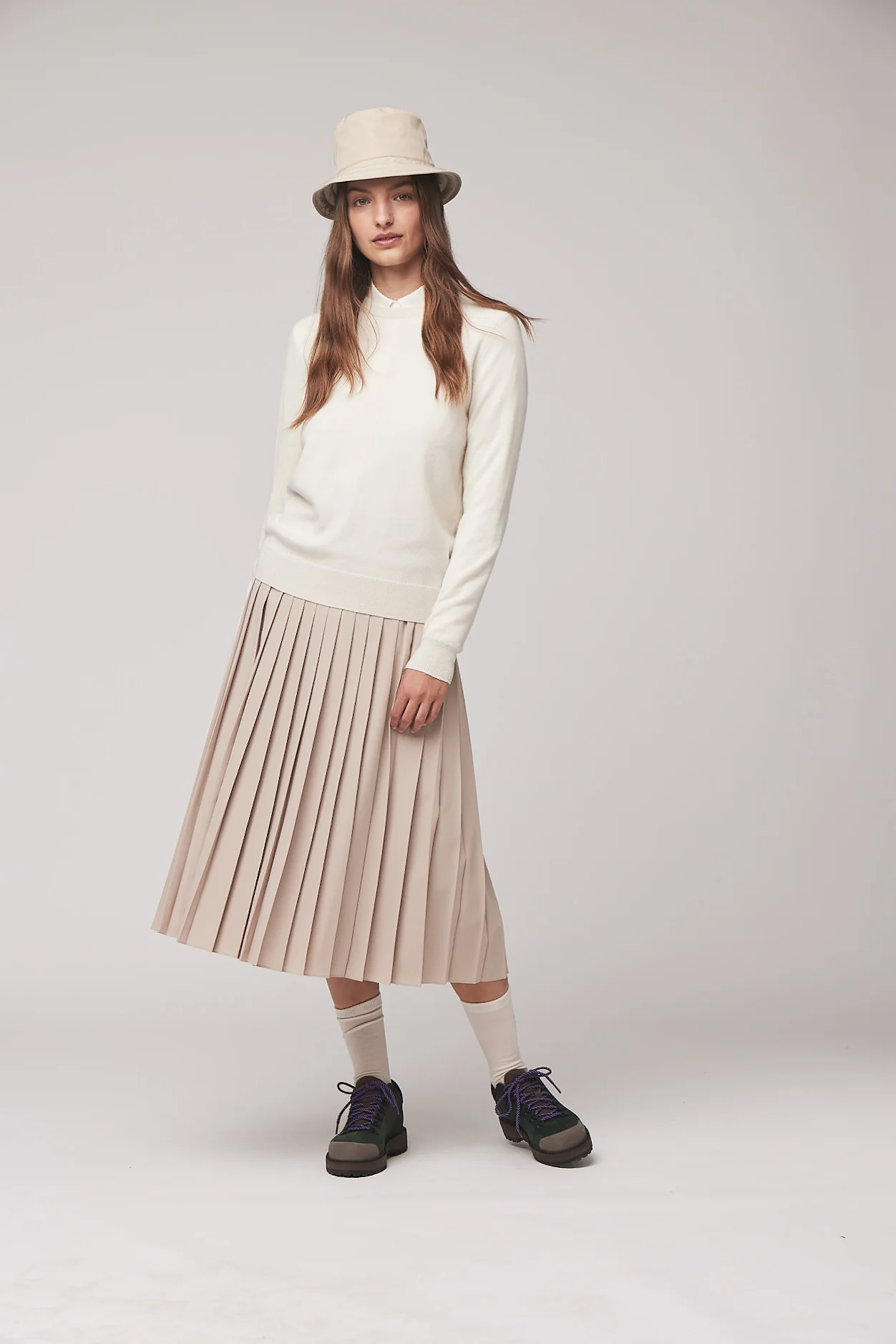 Tech Slk Pleated Midi Skirt - Image 3