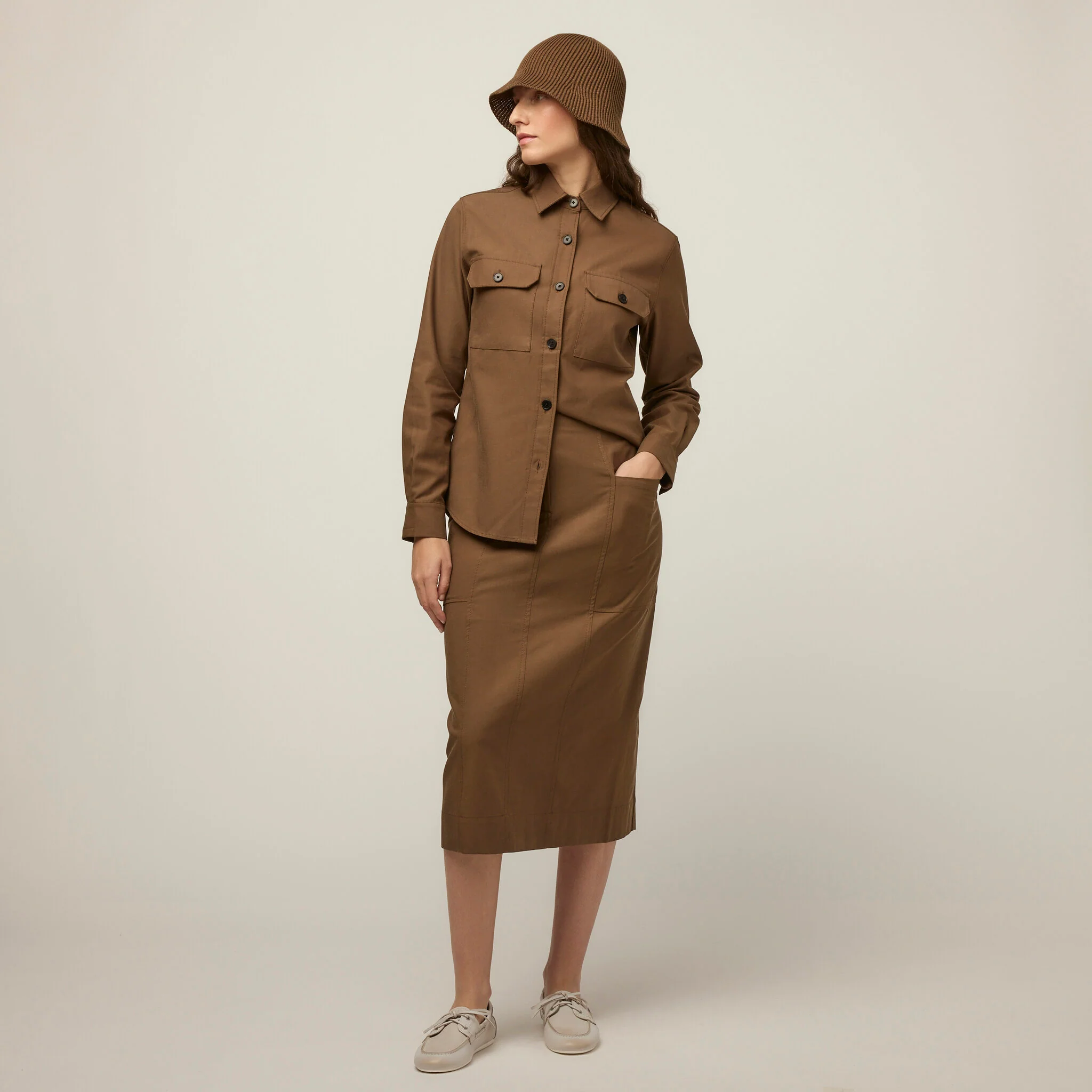 Tencel Cotton Midi Skirt - Image 21
