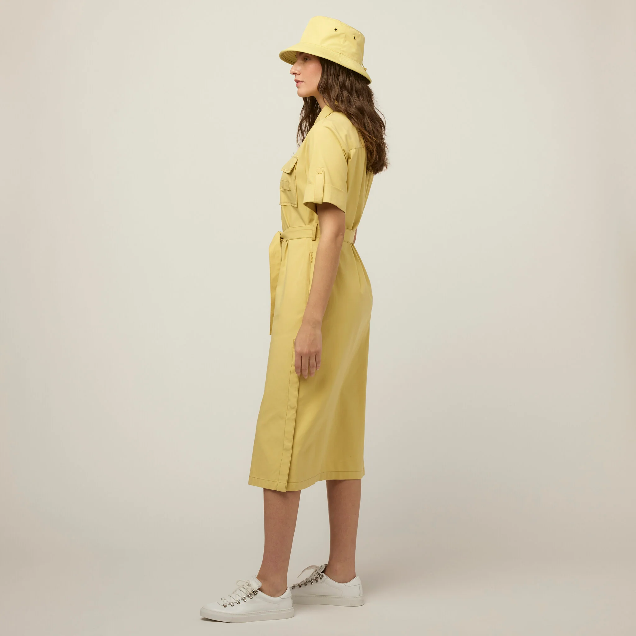 Tencel Cotton Safari Midi Dress - Image 16