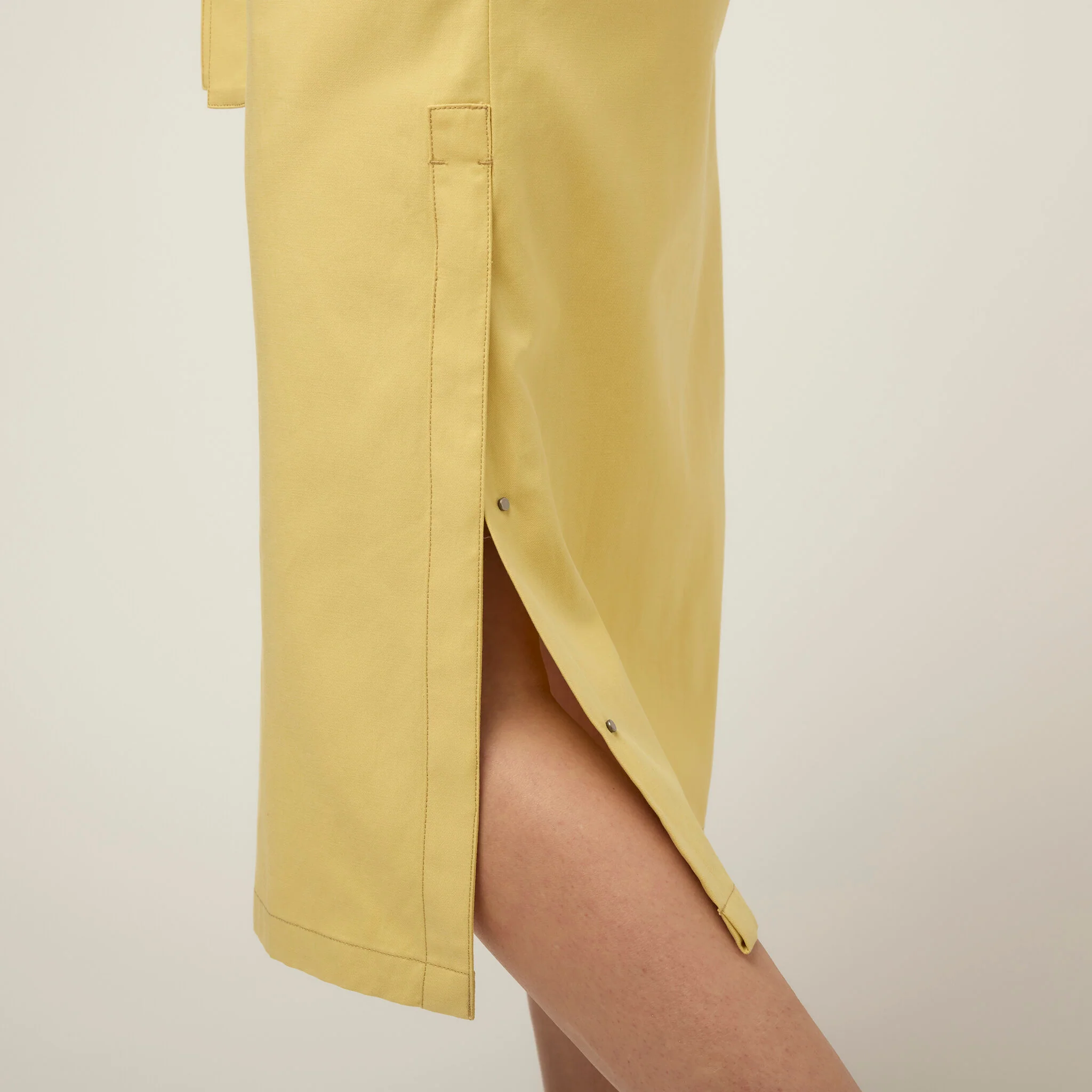 Tencel Cotton Safari Midi Dress - Image 20