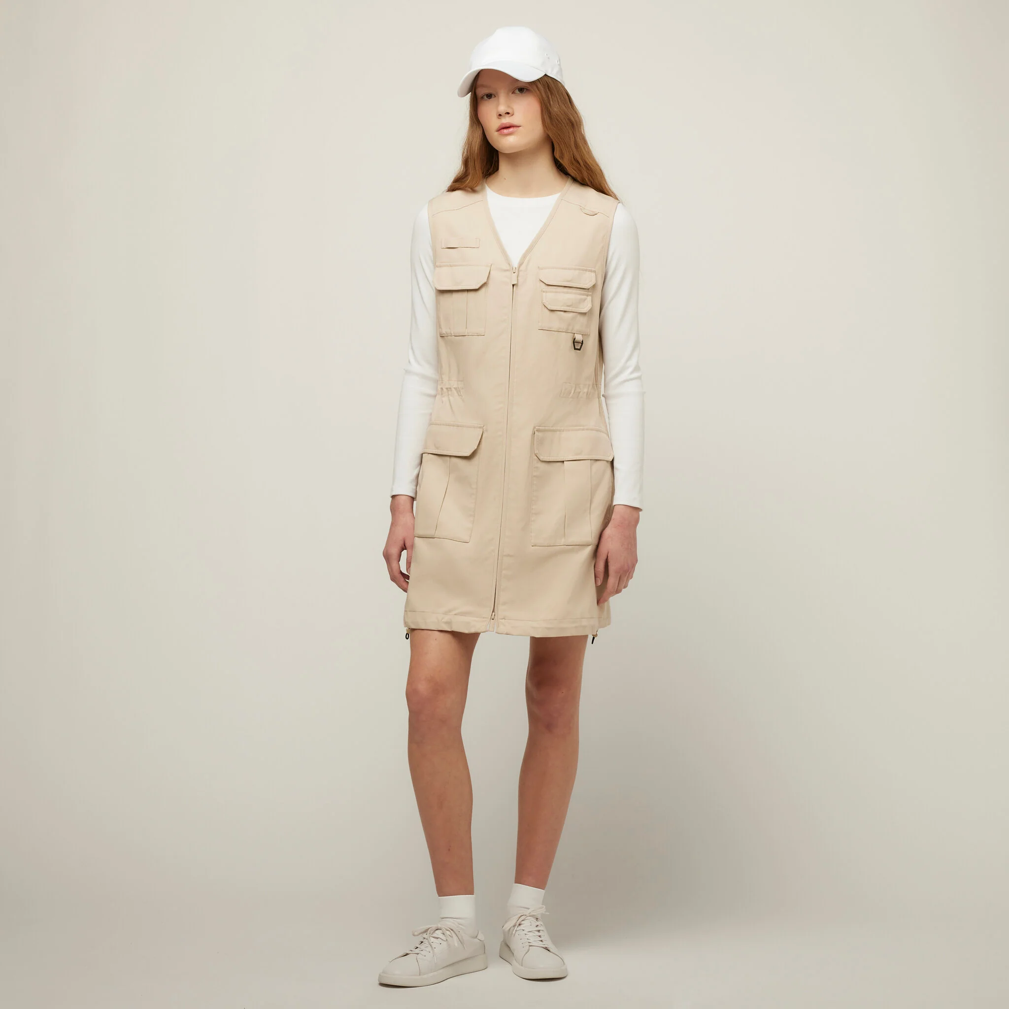 Tencel Cotton Safari Vest Dress - Image 19