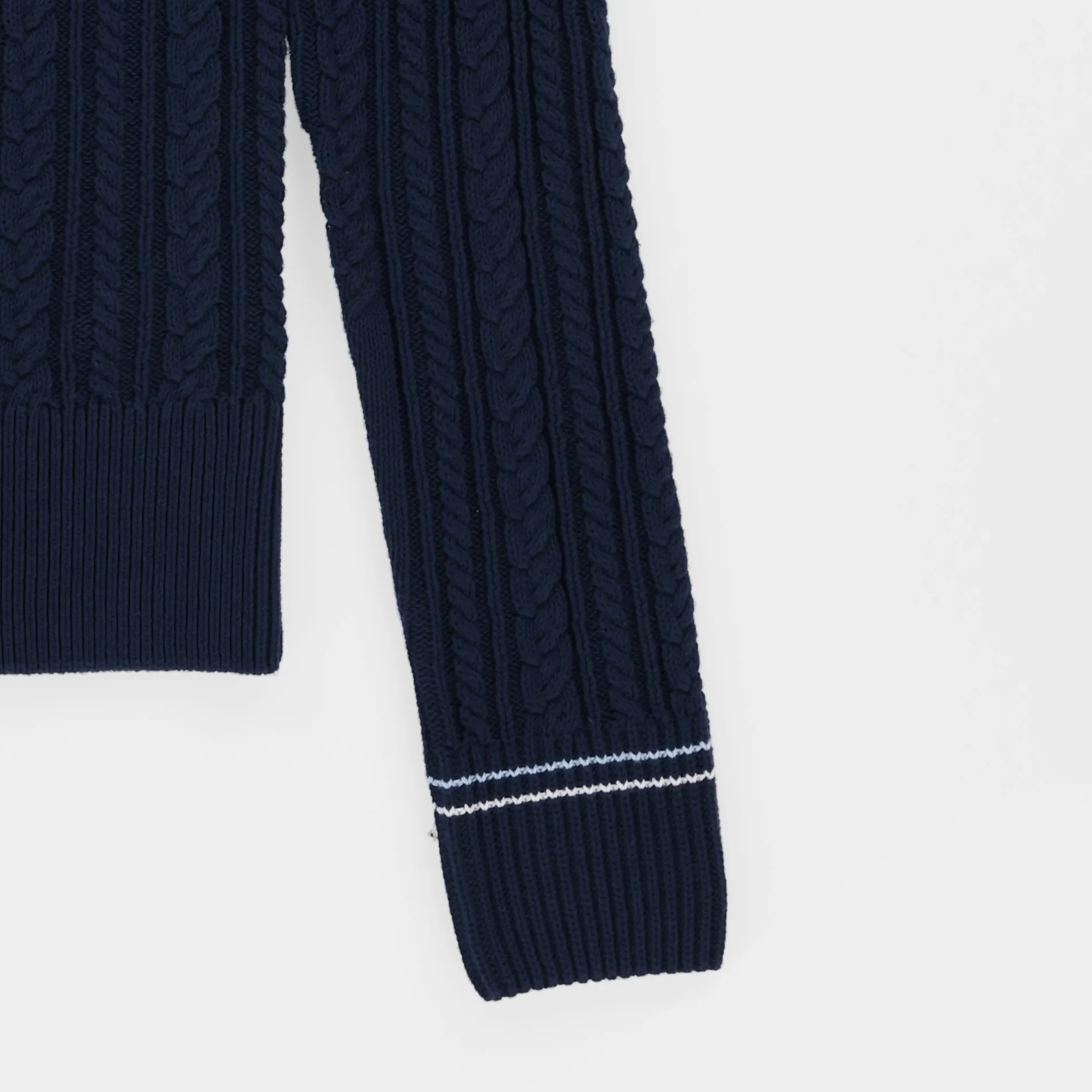 V Neck Cable Sweater - Image 6