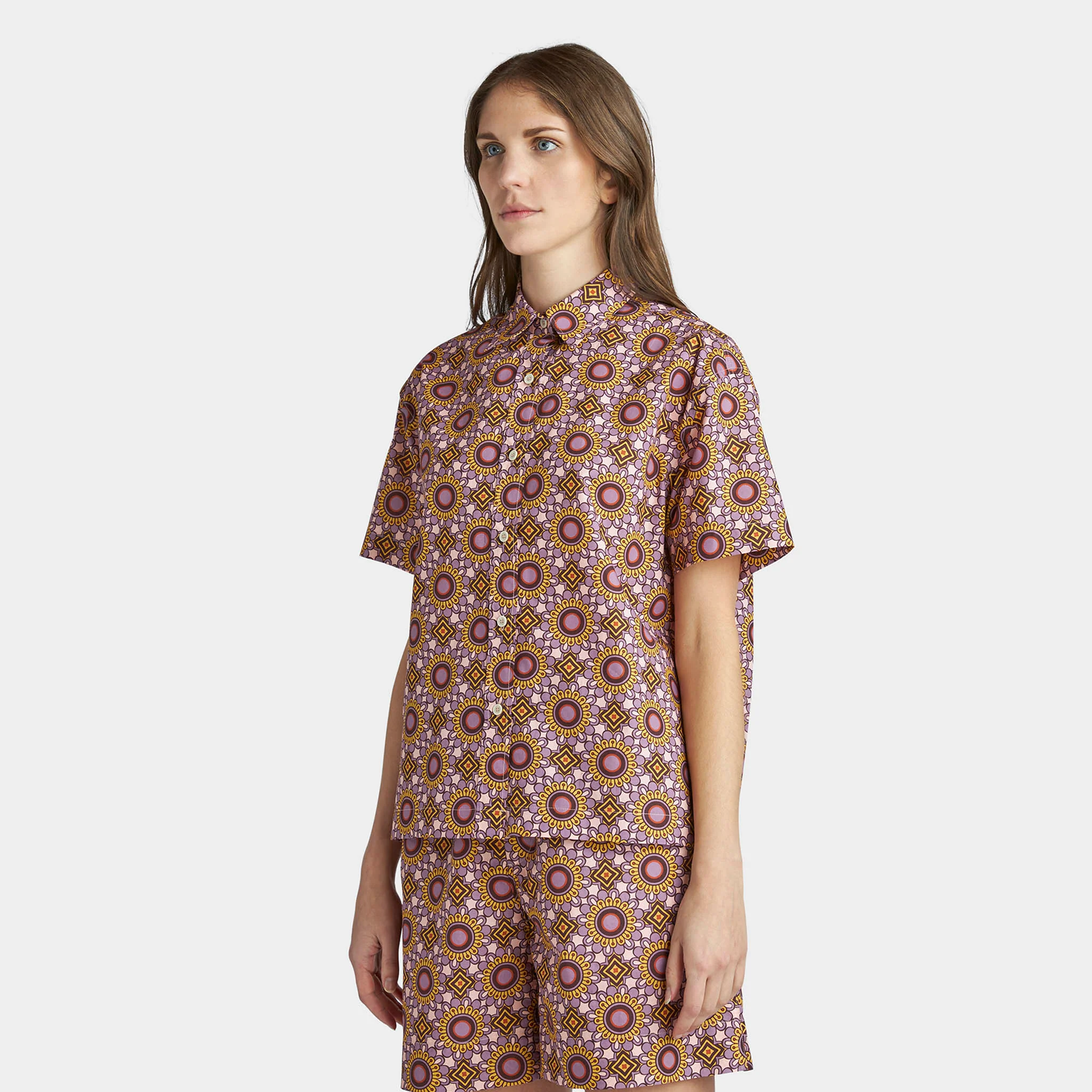 Geo Floral Print Shirt - Image 3