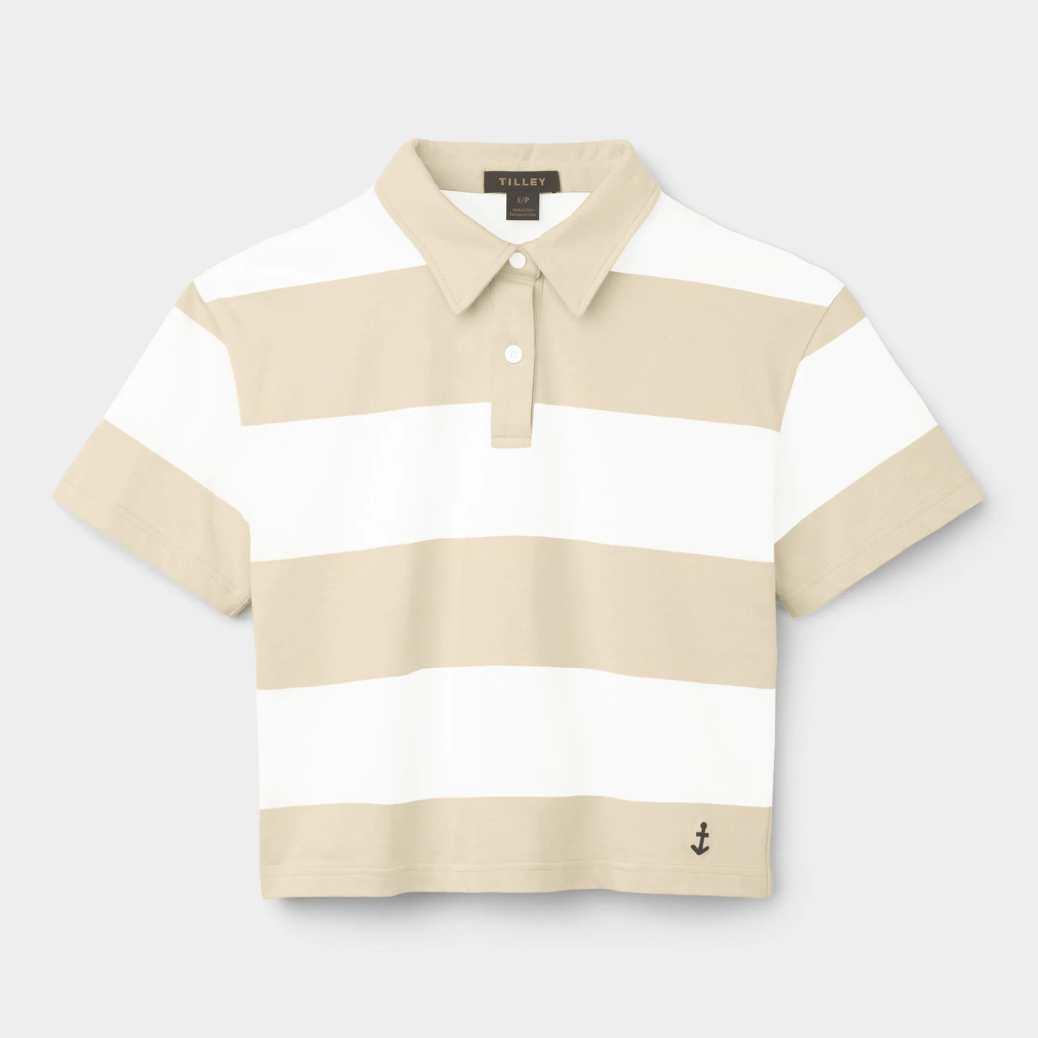 Stripe Marine Cropped Polo - Image 15
