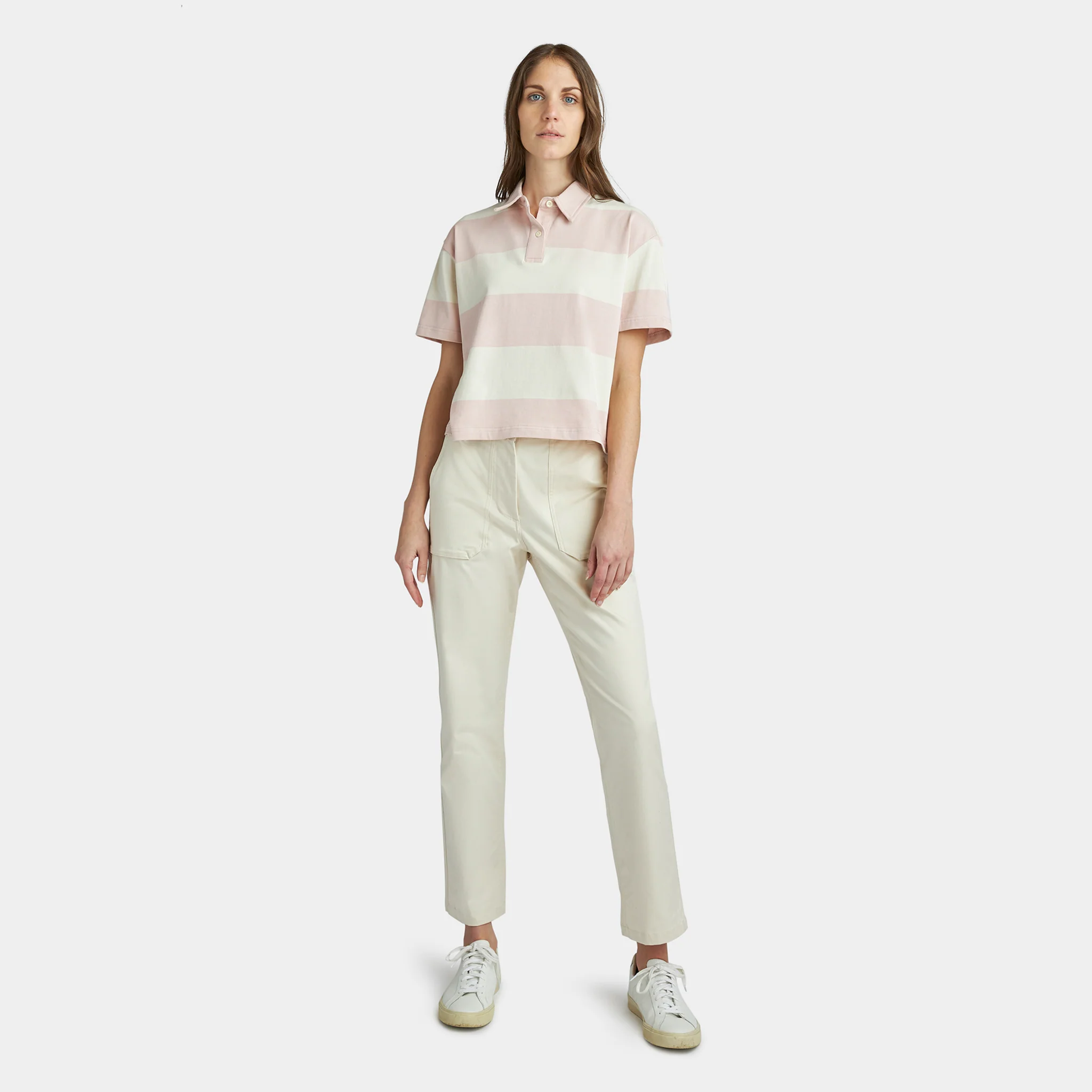 Stripe Marine Cropped Polo - Image 5