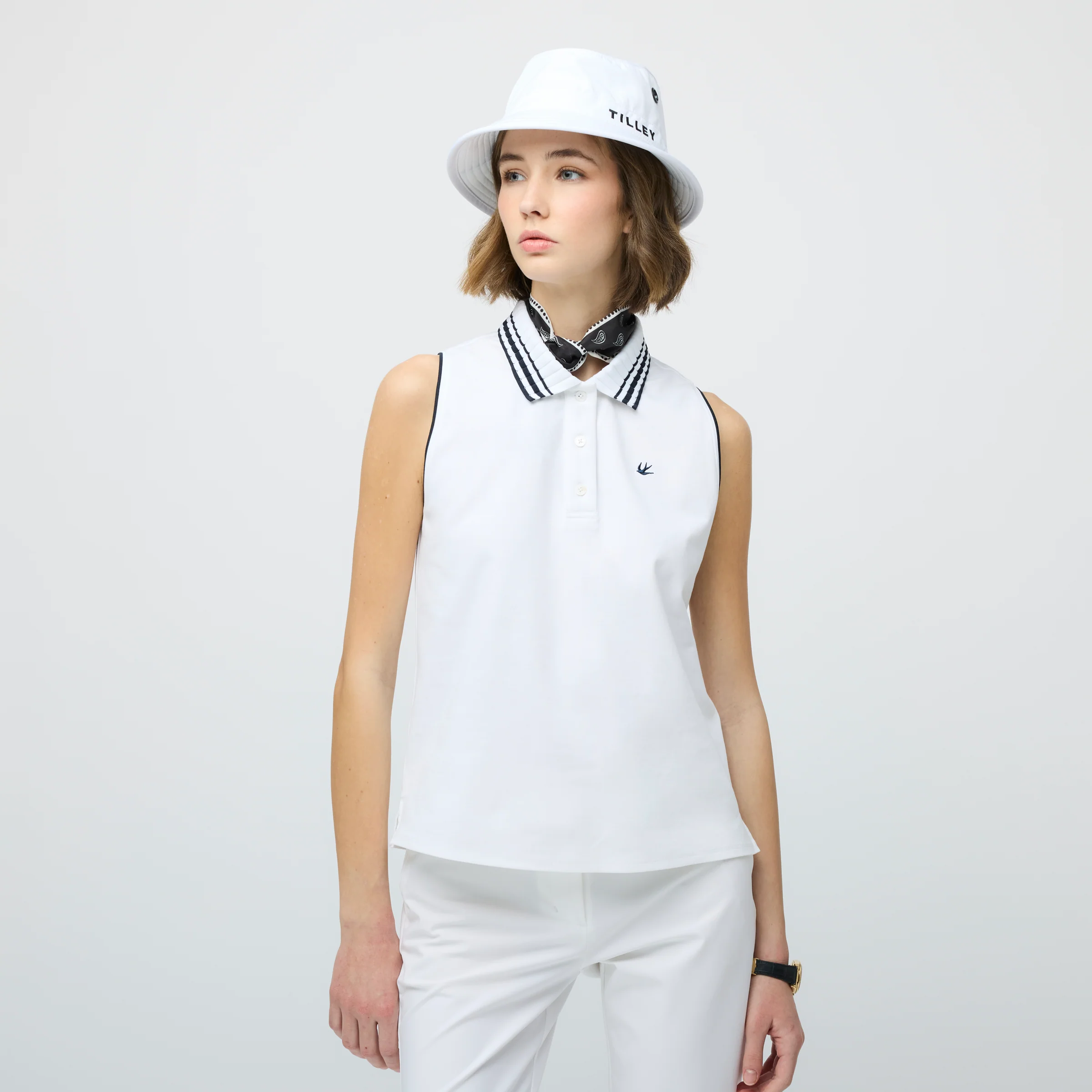 Supima Pique Sleeveless Polo - Image 3