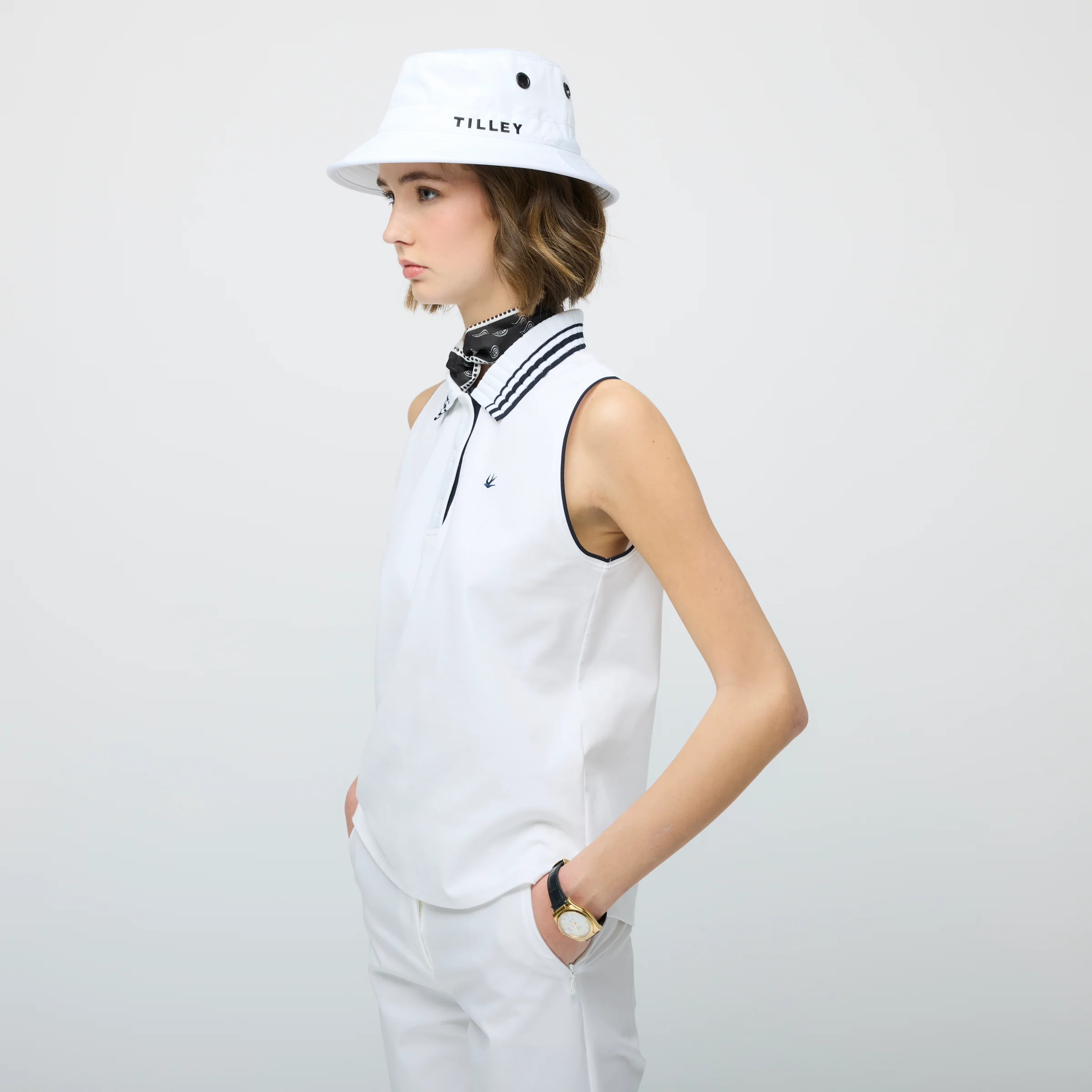 Supima Pique Sleeveless Polo - Image 4